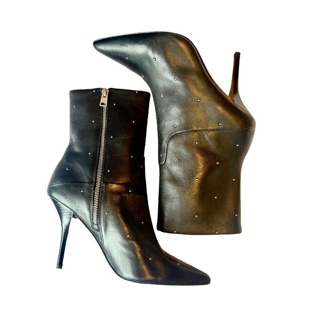All Saints, studded moto stilleto boot, size 41
